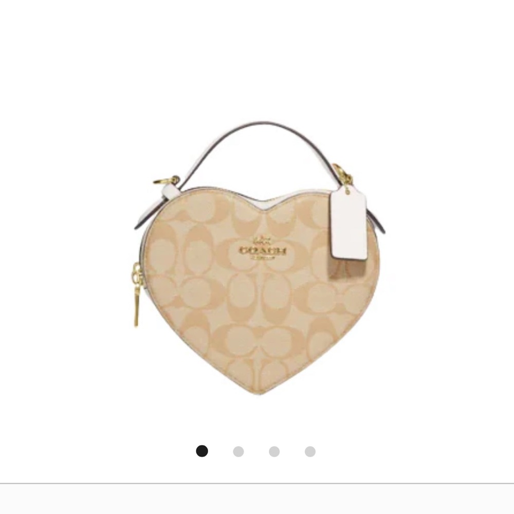Coach Heart-Shaped Mini Bag in Tan
